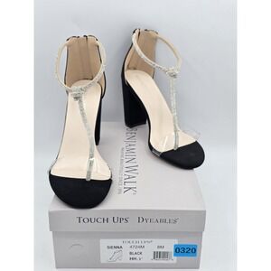 Touch Ups Women's Sienna Heeled Sandal - Black & Rhinestone- Sz 8 M - 4724M